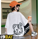 Pure Panorama Stylish Oversized White Tees for Kids